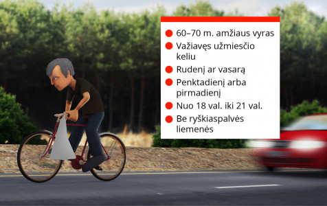 Techniškai tvarkingas dviratis ir ryškiaspalvė liemenė – saugesnė kelionė dviračiu