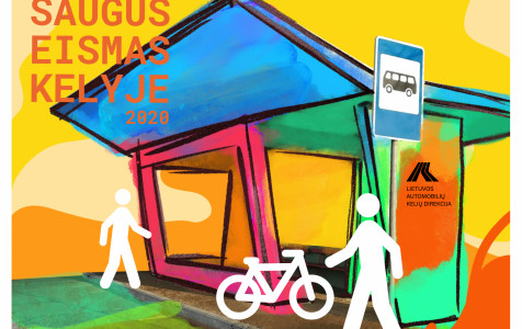 Konkurso saugaus eismo tema nugalėtojų darbais išpiešti paviljonai primins apie tinkamą elgesį kelyje