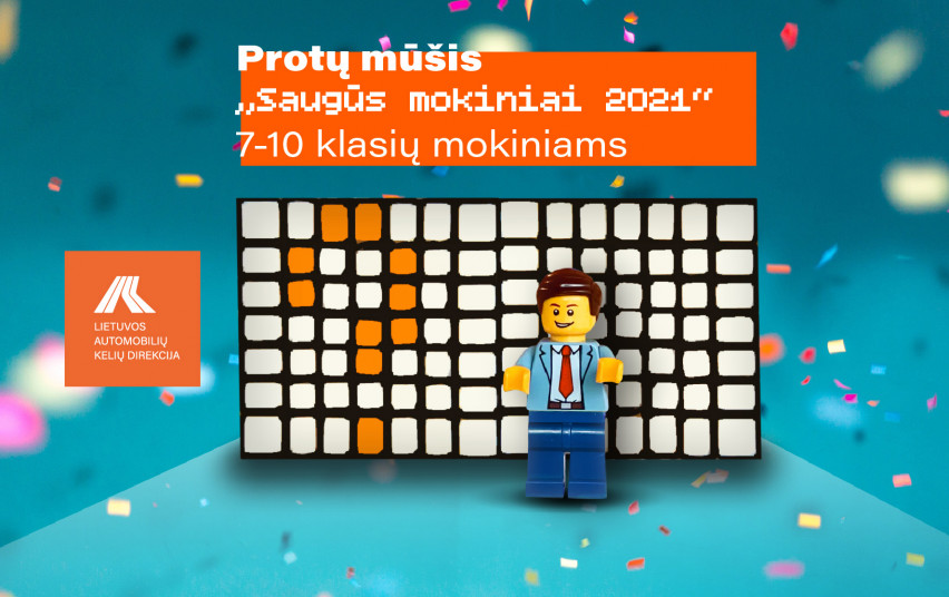 Kuriant saugesnę eismo aplinką organizuojamas protų mūšis „Saugūs mokiniai 2021“